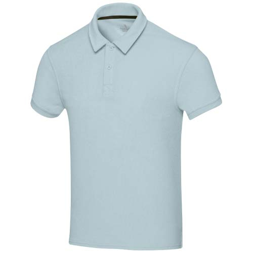 Polo promotionnel tissu éponge recyclé 230g Akoya Bleu nuage